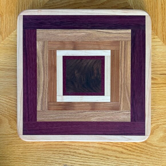 Cutting Board Walnut / Maple/ Cherry / Purple Heart Hardwoods Hand Crafted - Picture 2 of 6